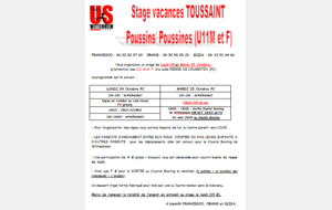 STAGES TOUSSAINT