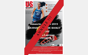 Tournoi 3x3 U18f annulé !