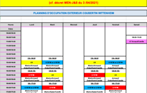 PLANNING VACANCES CTC DE L'ILL 